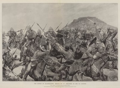 エランスラートの戦い、第5ランサーのC中隊の突撃 作： Richard Caton Woodville junior
